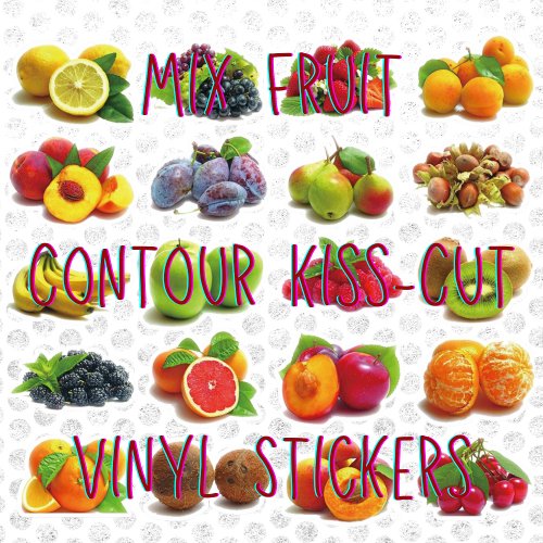 Mix Fruit Contour Kiss_Cut Vinyl Stickers