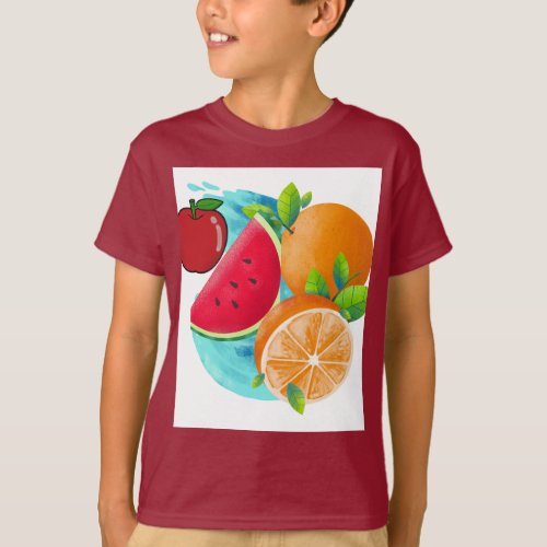 Mix fruit logo t_shirt 