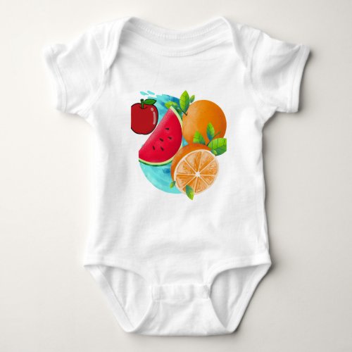 Mix fruit logo t_shirt  baby bodysuit