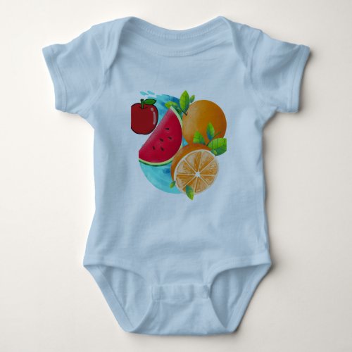 Mix fruit logo t_shirt  baby bodysuit