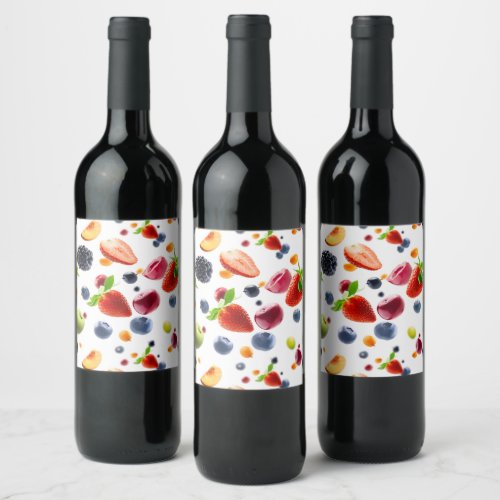 Mix Fruits Wine Label