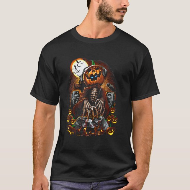 Mix Master Jack Black Pumpkin Head Scary Smile Hal T-Shirt (Front)