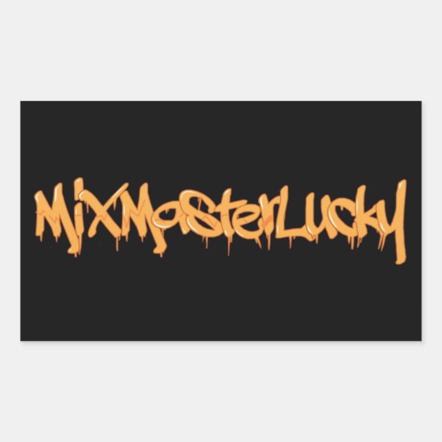 Mix Master Lucky Lettering Logo Sticker (Front)