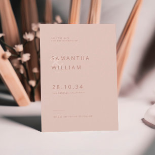 Mix & match modern minimalist elegant wedding save the date