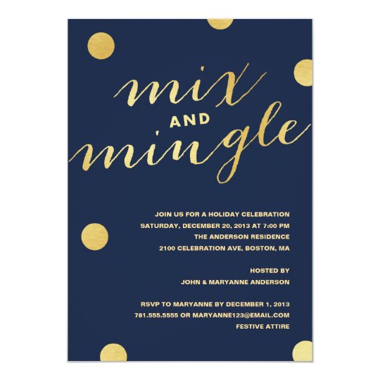 MIX & MINGLE GOLD DOTS | HOLIDAY PARTY INVITATION | Zazzle.com MIX & MINGLE GOLD DOTS | HOLIDAY PARTY INVITATION | Zazzle.com