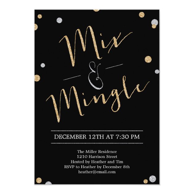 Mix & Mingle Holiday Party Invitation