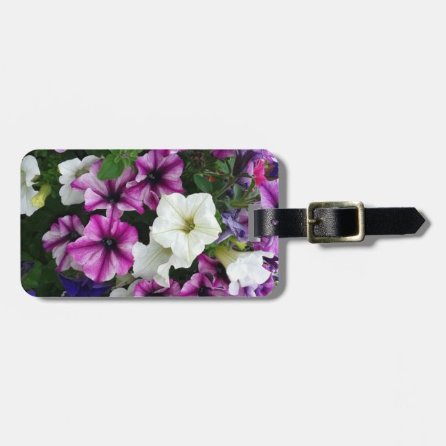 Mix of Petunia Flowers Luggage Tag (Front Horizontal)