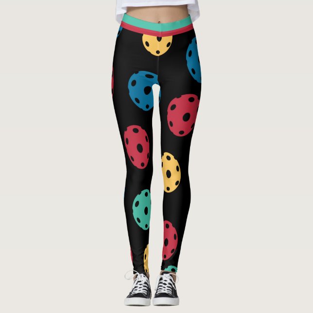 Mix of pickleballs 3 (XL tile size) Leggings (Front)