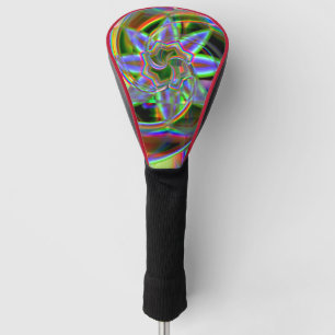 Mix of rainbow to colorful acrylic or neon flower golf head cover