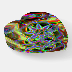 Mix of rainbow to colorful acrylic or neon flower paperweight