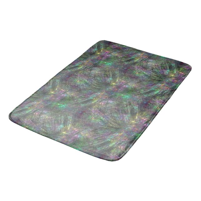 Mix of textured scratches, graine and soft bright  bath mat (Angled)