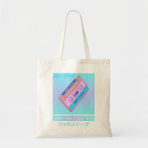 Mix Tape 80S Japanese Otaku Aesthetic Vaporwave Ar Tote Bag
