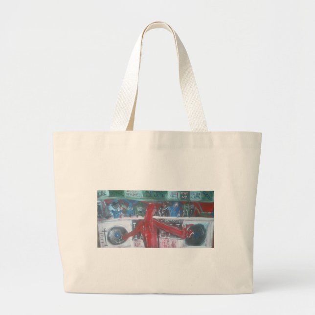 Mix Tape DJ Large Tote Bag (Front)