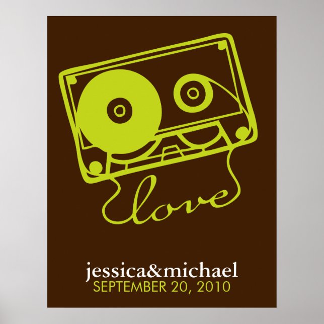 Mix Tape of Love Customizable Wall Art (Front)