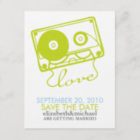 Mix tape of Love Save the Date Announcements