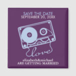 Mix tape of Love Save the Date Announcements Magnet<br><div class="desc">Retro cassette tape wedding announcements or favors.</div>