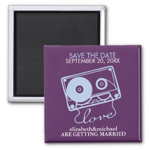 Mix tape of Love Save the Date Announcements Magnet