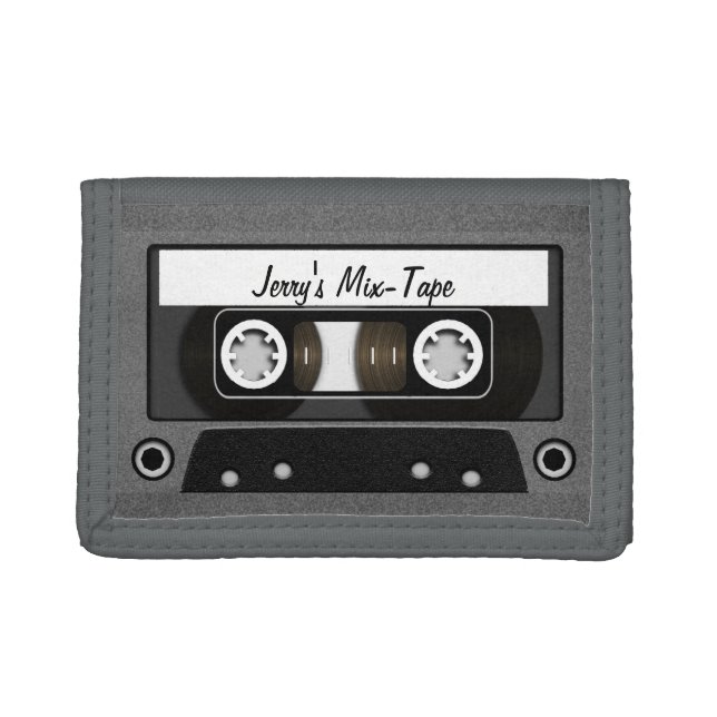 Mix Tape Personalized Tri-fold Wallet (Front)