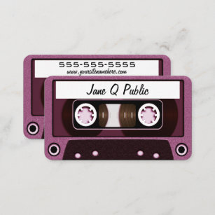 Mix Tape Pink Business Card