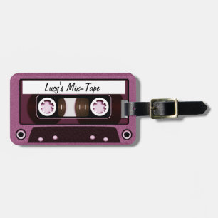 Mix Tape Pink Luggage Tag