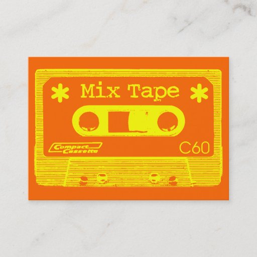 Customizable Mix Tape Pop Business Card