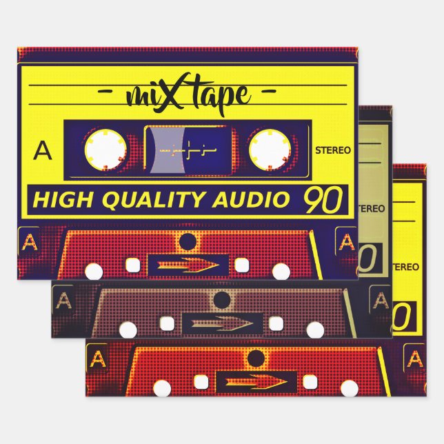 Mix tape   wrapping paper sheets (Set)