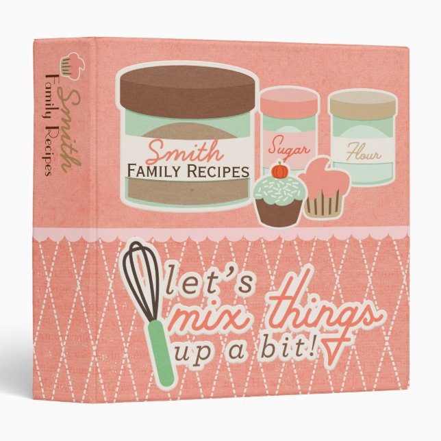 Mix Things Up Personalize Recipe Binder (Front/Spine)