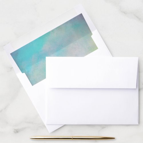 Mix turquoise background envelope liner