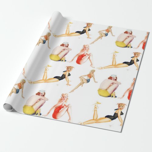 Mix up those Pin Up Girls Wrapping Paper