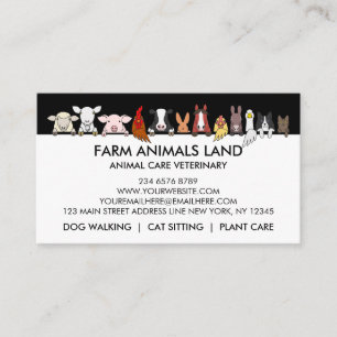 Mixed Animal Clinic Calling Card