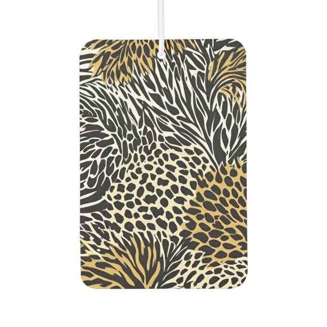 Mixed Animal Print Zebra Leopard Tiger Mixed Print Air Freshener (Front)