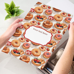Mixed Bakery sweets tiled pattern text box Envelope Mailers