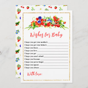 Mixed Berries Baby Shower Wishes For Baby Invitation