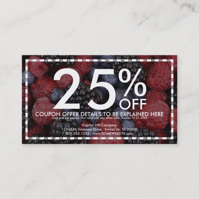 mixed berries coupon card (Front)