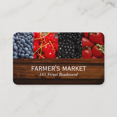 Mixed Berries  Farmers Market Business Card