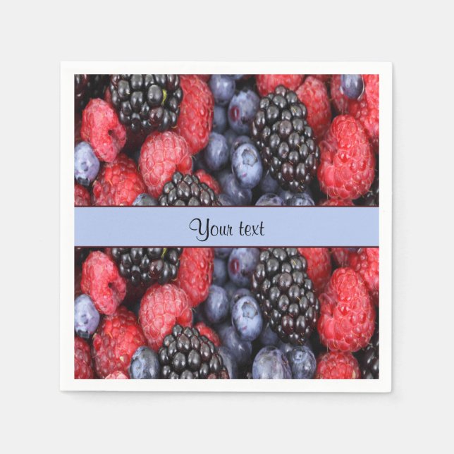 Mixed Berries Paper Napkins (Front)