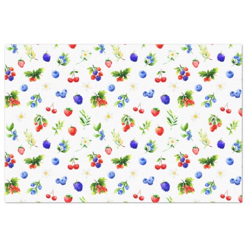 Mixed Berries Pattern Tissue Paper