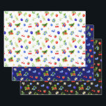 Mixed Berries Pattern Wrapping Paper Sheets<br><div class="desc">These fun and whimsical wrapping paper sheets are versatile and can be used for giving gifts or art and craft projects. They are ideal for any occasion such as birthdays,  weddings,  bridal showers,  baby showers,  anniversaries or general gifts. The design features watercolor blueberries,  strawberries,  redberries and foliage.</div>