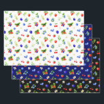 Mixed Berries Pattern Wrapping Paper Sheets<br><div class="desc">These fun and whimsical wrapping paper sheets are versatile and can be used for giving gifts or art and craft projects. They are ideal for any occasion such as birthdays,  weddings,  bridal showers,  baby showers,  anniversaries or general gifts. The design features watercolor blueberries,  strawberries,  redberries and foliage.</div>