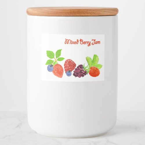 Mixed Berry Jam Canning Label