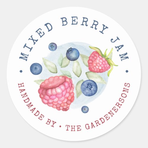 Mixed Berry Jam  Classic Round Sticker