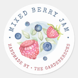 Mixed Berry Jam Classic Round Sticker