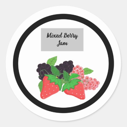 Mixed Berry Jam Classic Round Sticker