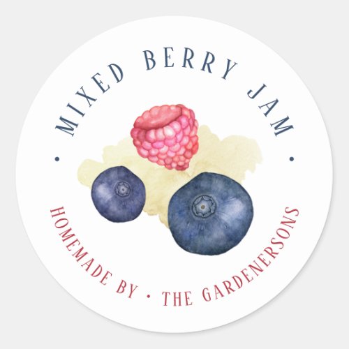 Mixed Berry Jam  Classic Round Sticker