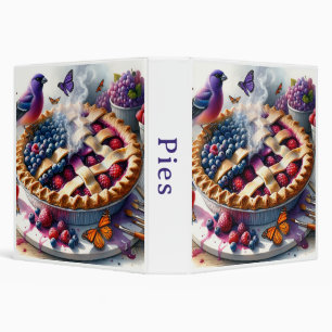 Mixed Berry Pie Art 3 Ring Binder