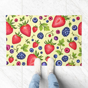 Mixed Berry Seamless Pattern Doormat