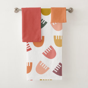 Mixed Boho Flowers  Bath Towel Set