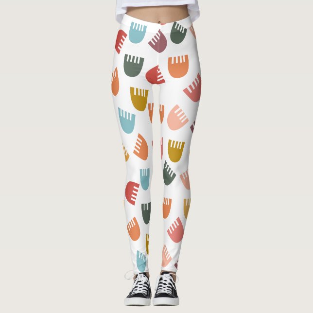 Mixed Boho Flowers  Leggings (Front)