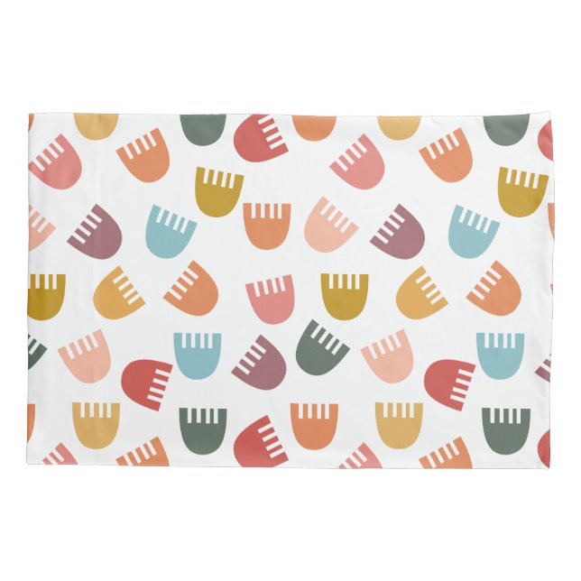 Mixed Boho Flowers  Pillow Case (Back)