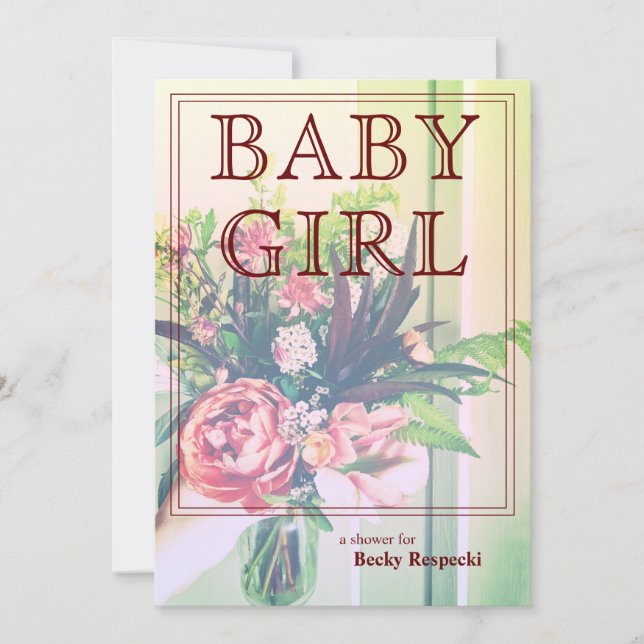 Mixed Bouquet Baby Shower Invitation (Front)